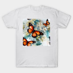 Monarch Butterflies Watercolor 24 T-Shirt